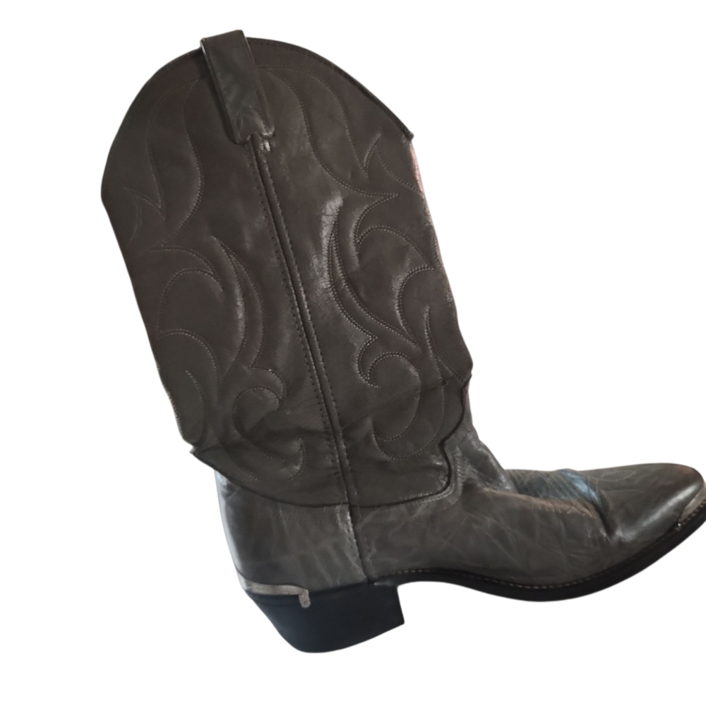 Acme Brown Leather Boots 10 D Silver Accents. Like New